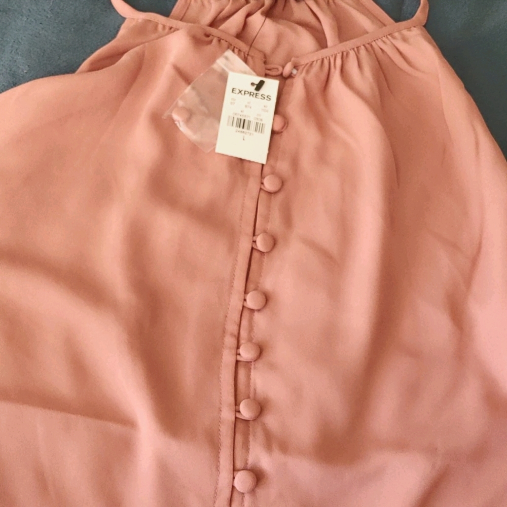 Coral/dusty pink sleeveless top